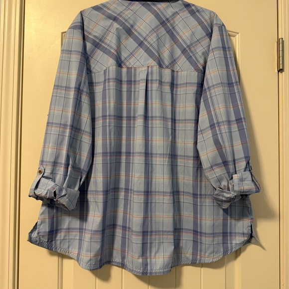 L.L.Bean Women’s Plus Long Sleeve Button Down Plaid Blouse Shirt Size 3XL - Picture 3 of 7